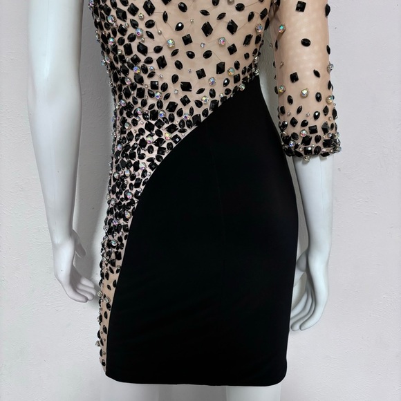 Sherri Hill Black One Shoulder Dress Size 4 - Picture 9 of 15